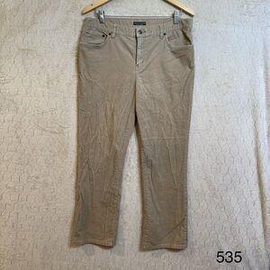 Lauren Ralph Lauren Womens Tan Corduroy Jeans Classic Straight Leg Sz 12 Plz See